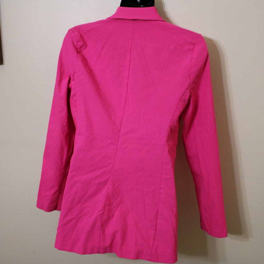Whatever Hot Pink Blazer Large Barbiecore Statement Jacket - Picture 4 of 6